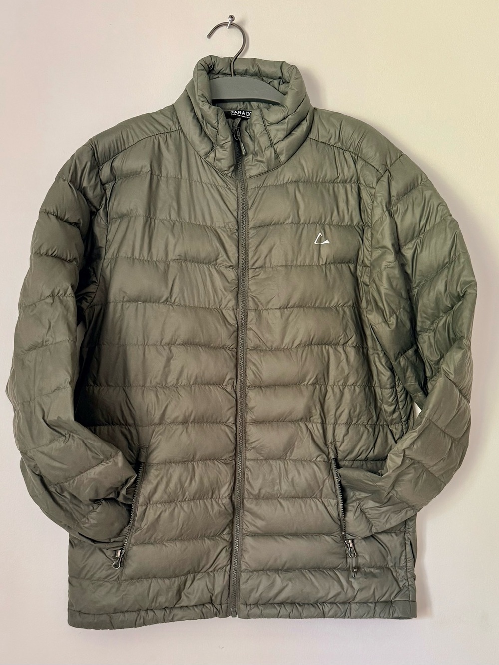 Paradox Men's Olive Green Quilted Puffer Jacket SZ.M